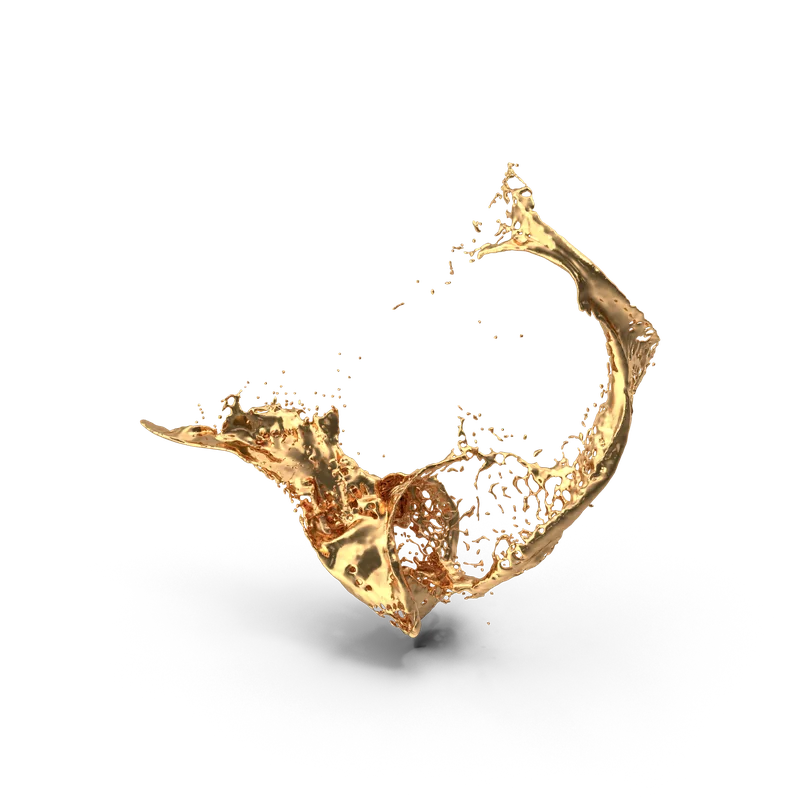 Gold-Splash als Symbol für die Oberflächen der C. Jentner GmbH